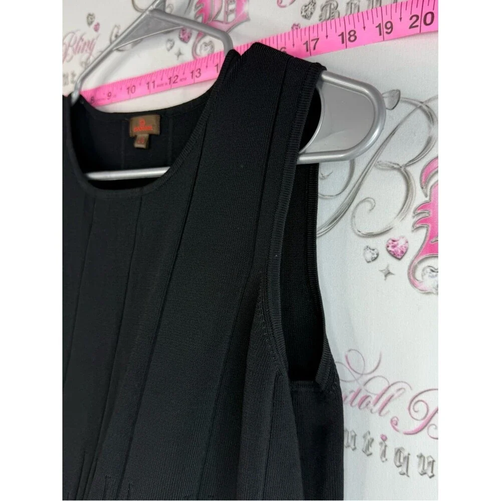 Danier tank top stretchy classic knit knitted Black Sleeveless Tank Top